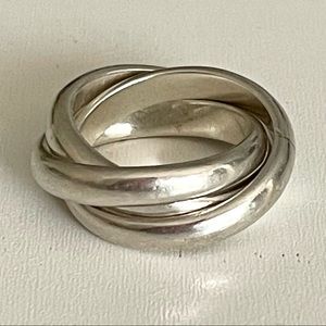 LINKS OF LONDON Sterling Silver Triple Ring Size 6